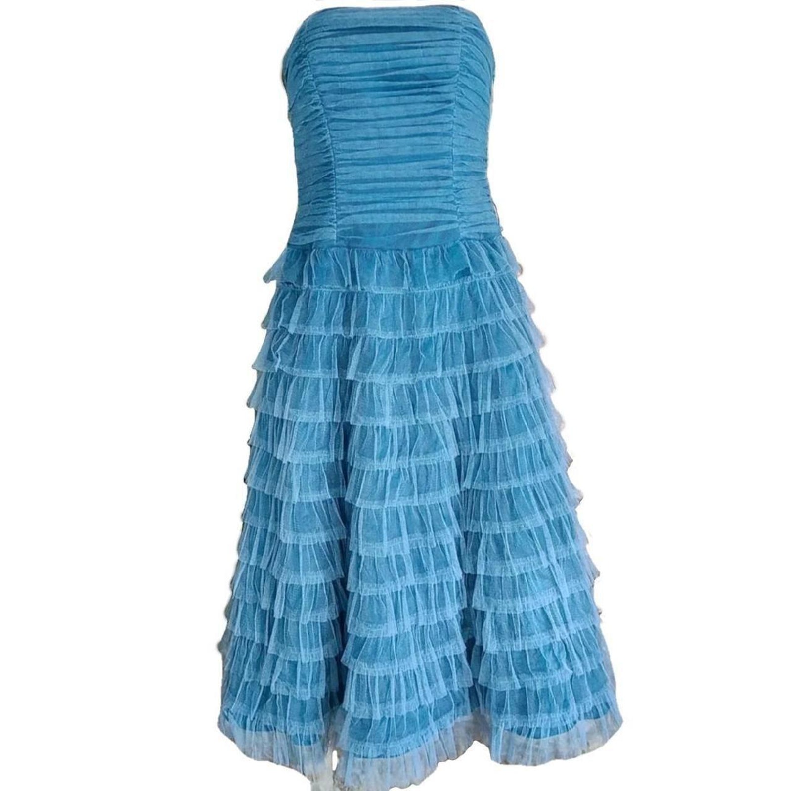 Dorian Ho Collection Teal Strapless